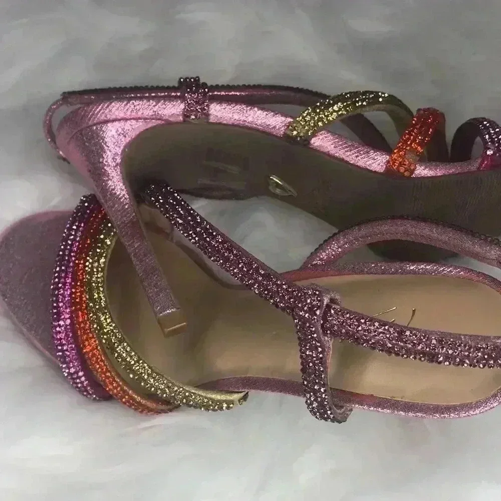 THALIA SODI Women’s Rhinestone Stiletto Heel Sandals